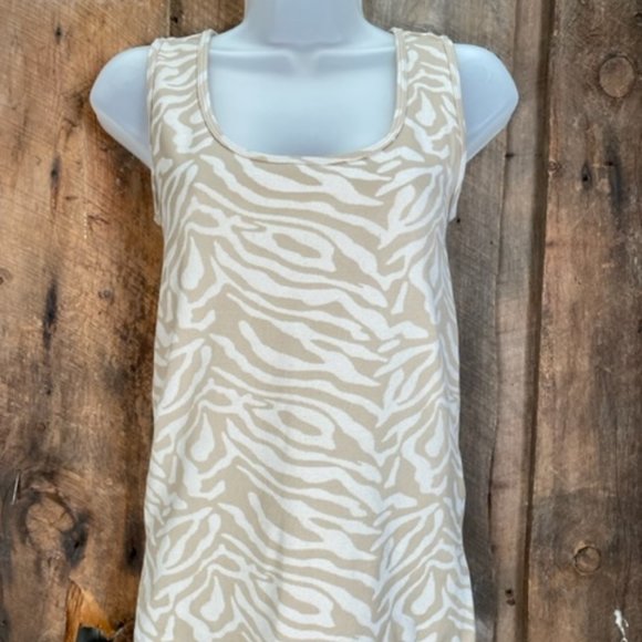 Calvin Klein NWOT Zebra Print Tank Top - Size Small - Picture 2 of 8